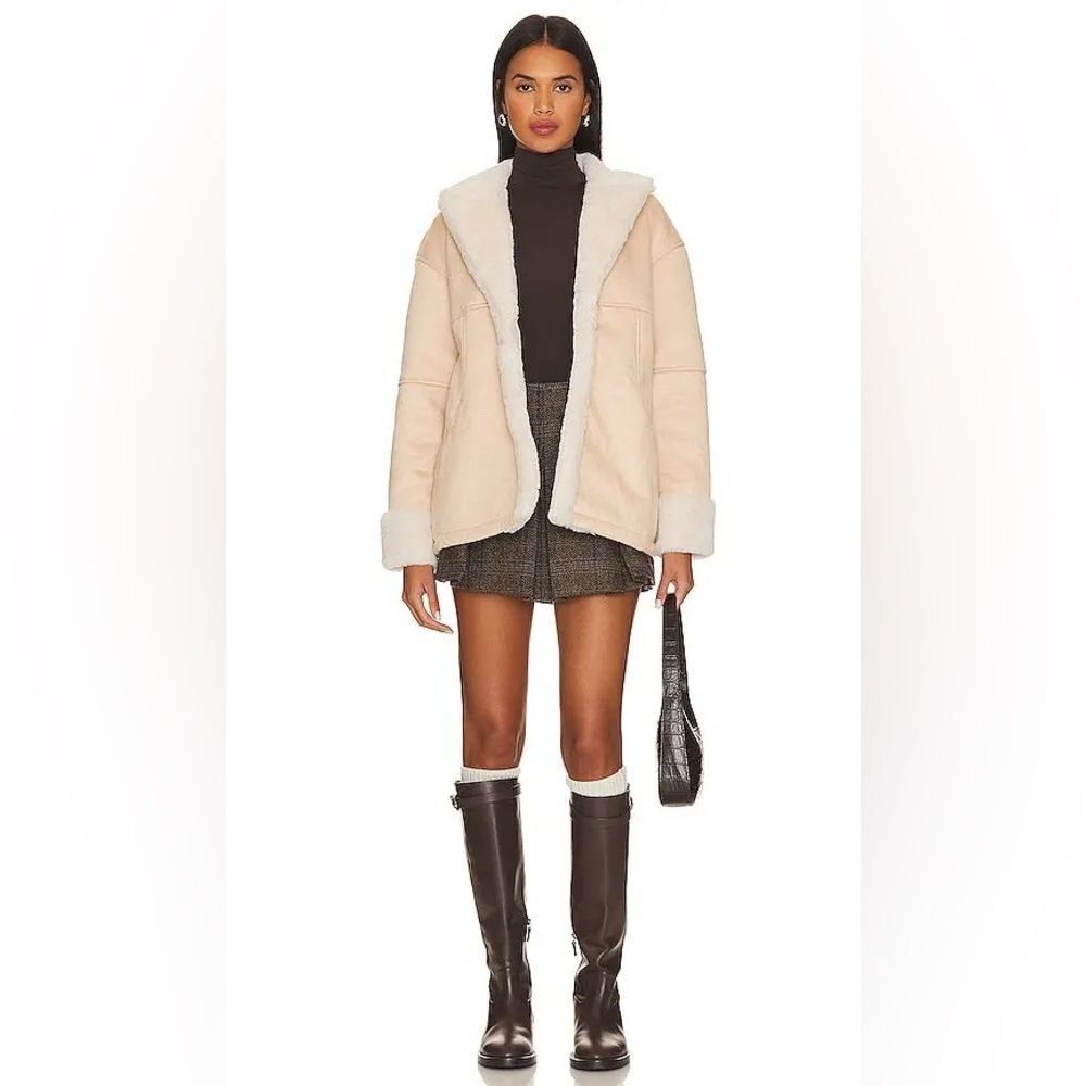 LOVERS AND FRIENDS Elise Faux Shearling Coat